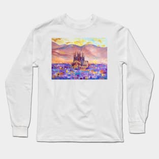 Barcelona In a Beautiful Evening Dress Long Sleeve T-Shirt